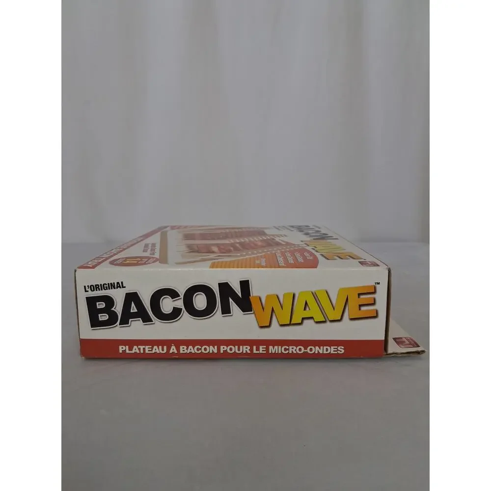 Original Bacon Wave Microwave Bacon Cooker/Tray Holds 14 Bacon Slices New in Box